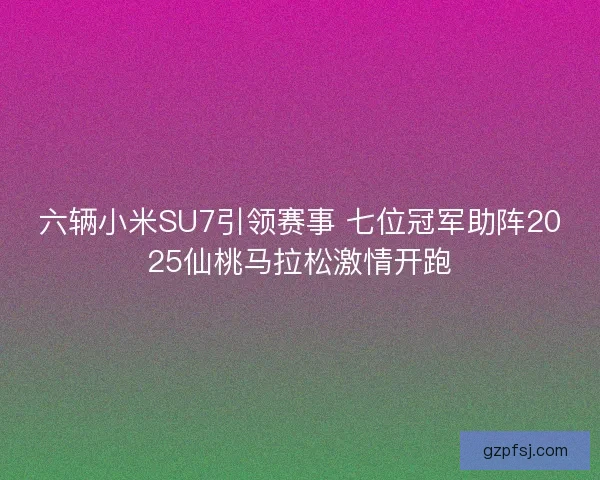 六辆小米SU7引领赛事 七位冠军助阵2025仙桃马拉松激情开跑