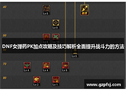 DNF女弹药PK加点攻略及技巧解析全面提升战斗力的方法